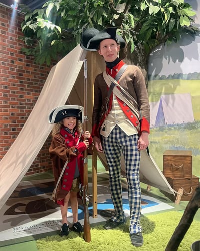 Jack and Tyler at the museum